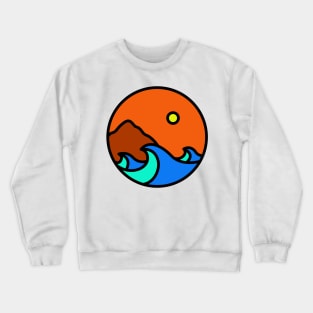 Waves and Mountain Crewneck Sweatshirt